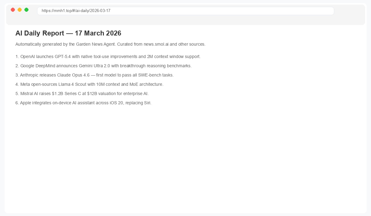 Easy AI daily report page