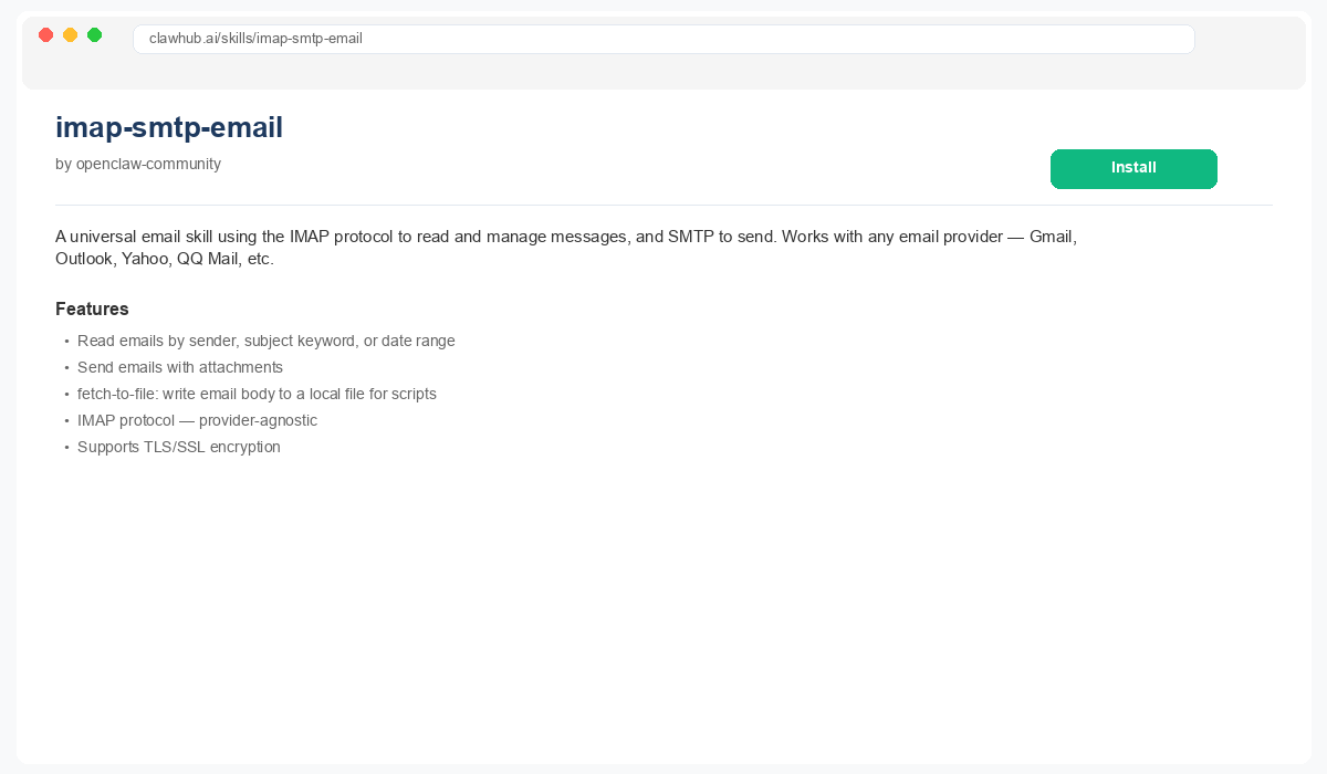 imap-smtp-email skill